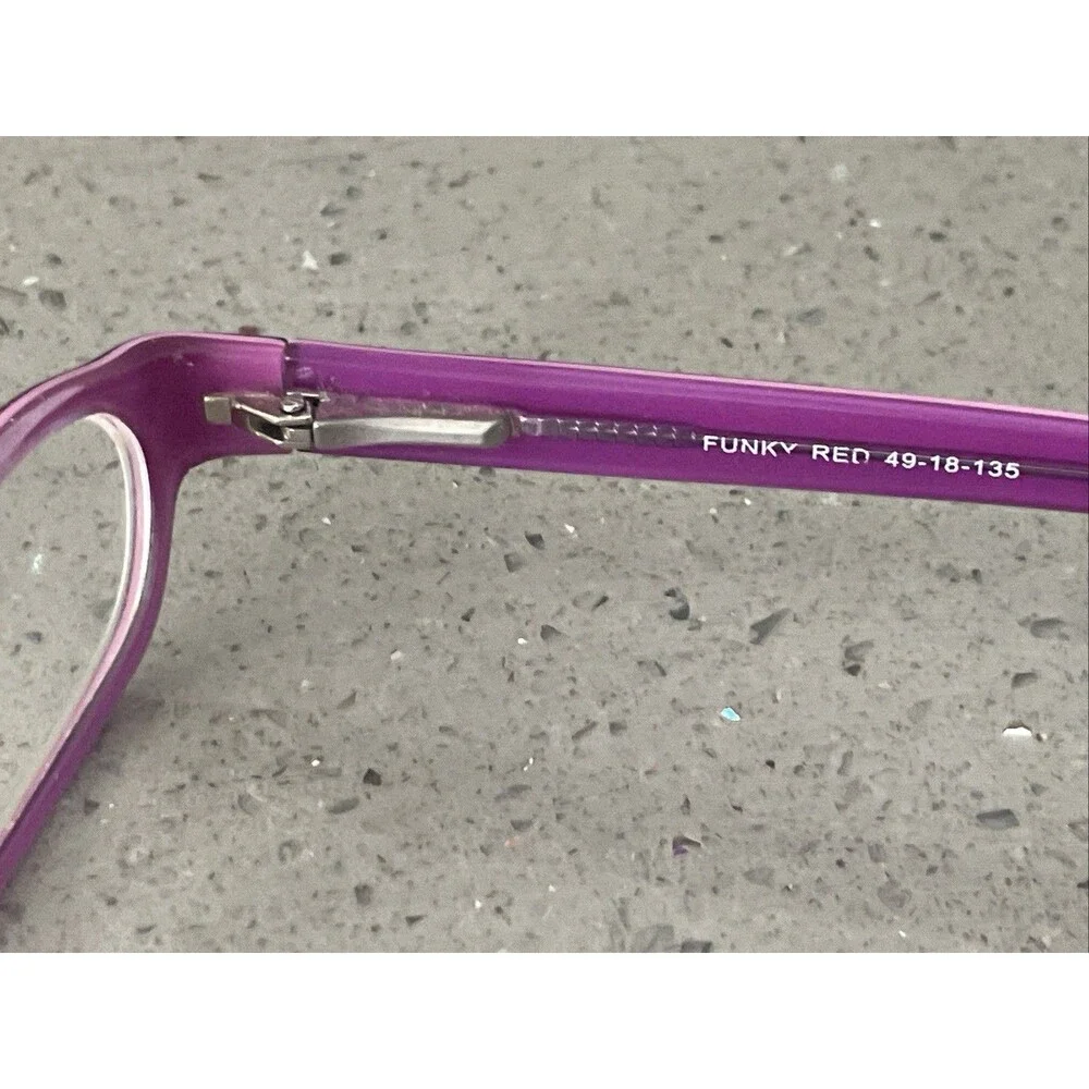 Eyeglasses Frames ONLY funky red 135 49-18 full rim purple pink 90s y2k